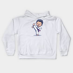 Cute Karate Kid Kids Hoodie